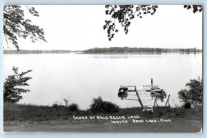 White Bear Lake Minnesota MN Postcard RPPC Photo Scene At Bald Eagle Lake Boat