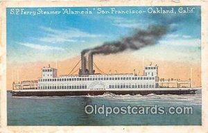 SP Ferry Steamer Alameda Oakland, CA USA Ship Unused minor corner wear, yello...