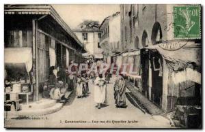 Algeria Constantine Old Postcard A street in the Arab quarter