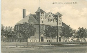 Postcard C-1910 South Dakota High School Brock occupation SD24-403