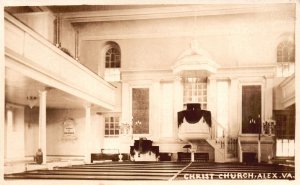 Vintage Postcard Christ Church Religious Building Interior Alexandria Virginia