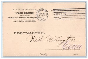 1905 Treasury Department US Government Audit Washington DC Post Office Postcard