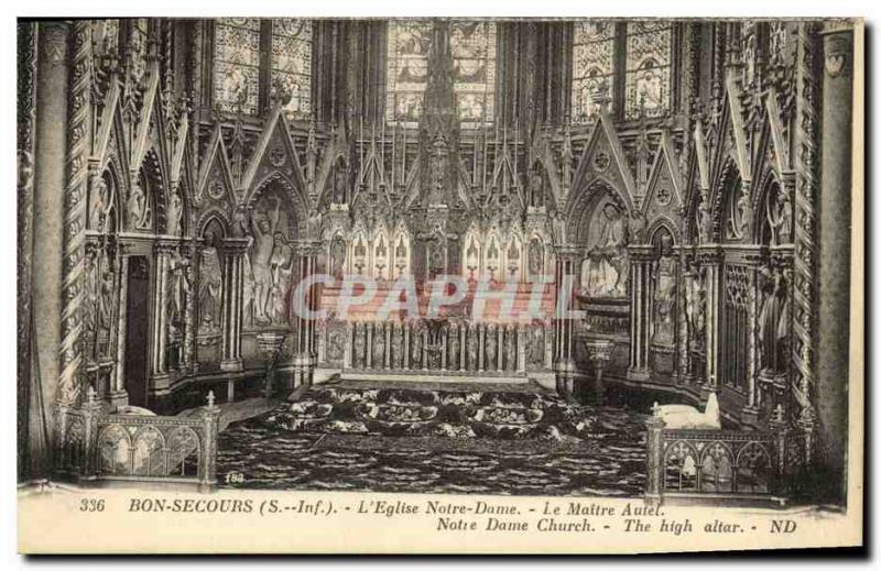 Old Postcard Bonsecours The Church of Our Lady's Altar Master