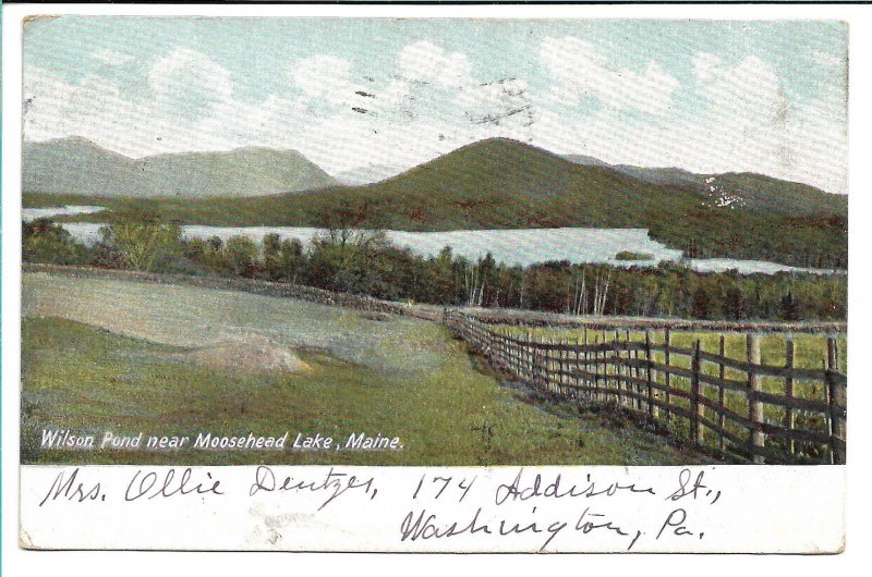 Moosehead Lake, ME - Wilson Pond - 1906