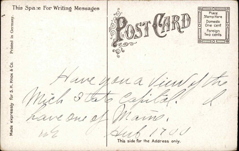 Lansing MI YMCA 1900s-20s Vintage Postcard