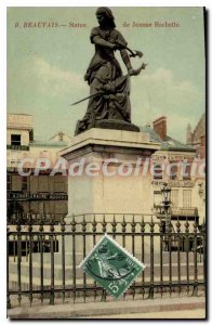 Old Postcard Statue of Jeanne Hachette Beauvais