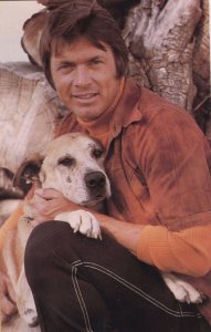 Chad Everitt & HIs Pet Dog TV Show Film Actor Postcard