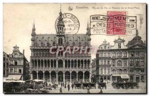 Belgie Belgium Brussels Old Postcard King's House and houses in the main square