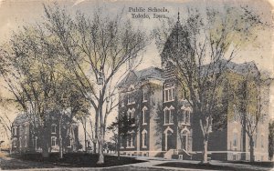 Toledo Iowa~Public Schools~Bigger One Built in 1878 B&W Postcard c1910