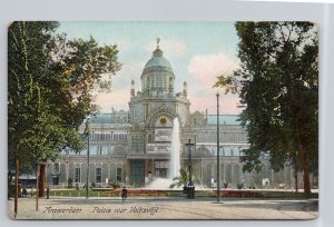 Postcard Amsterdam Paleis Voor Volksvlijt Dome Trees Fountain 1907 DB View