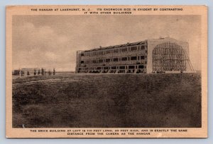 J95/ Lakehurst New Jersey Postcard c1920s Blimp Zeppelin Hangar 474