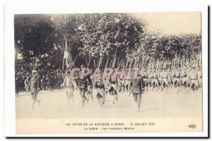The celebrations of victory in Paris July 14, 1919 Old Postcard The parade Th...