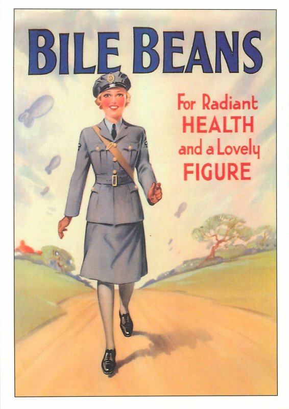 Postcard Advertising Bile Beans health and figure