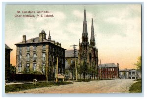 c1910 St. Dunstans Cathedral Charlottetown Prince Edward Island Postcard