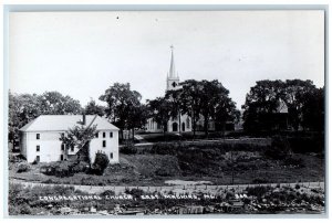 c1950's Congregational Church View East Machias Maine ME RPPC Photo Postcard