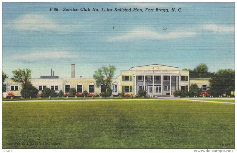 Service Club No. 1 For Enlisted Men, FORT BRAGG, North Carolina, 1930-1940s