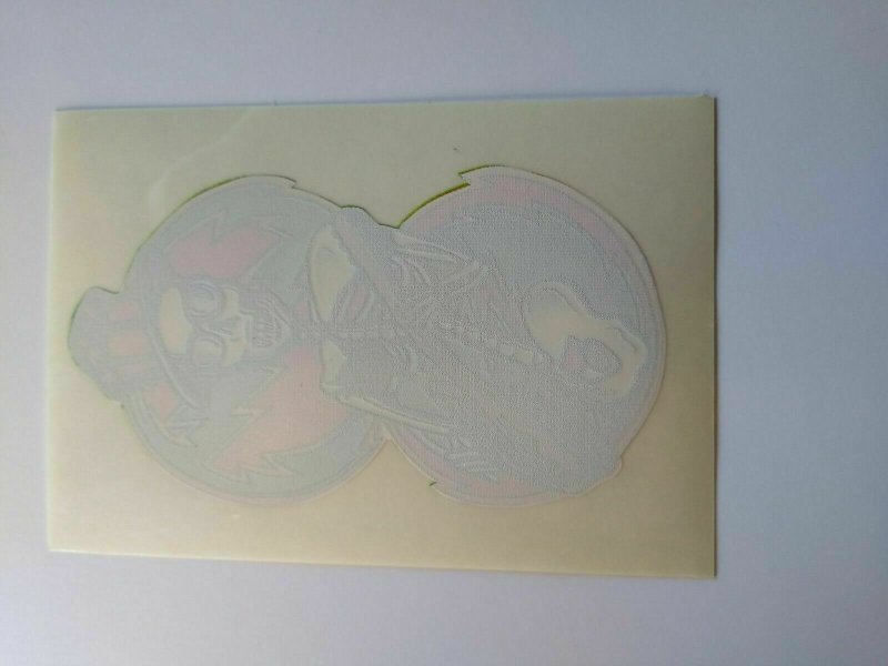 Grateful Dead Car Window Decal Skeleton Rocking Out Guitar Vintage Original 1990 