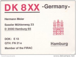 Amateur Radio DK8XX Hermann Meier Hamburg Germany