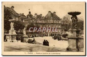 Paris Postcard Old Palace and Luxembourg Gardens