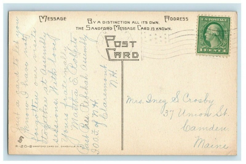 c. 1910 Oddfellows Christmas Fraternal Postcard P42 