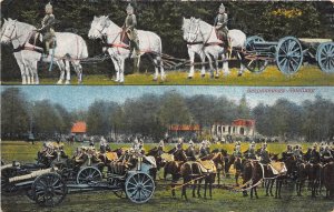 US19 Europe German WW1 Great war postcard cavalry soldiers and cannon