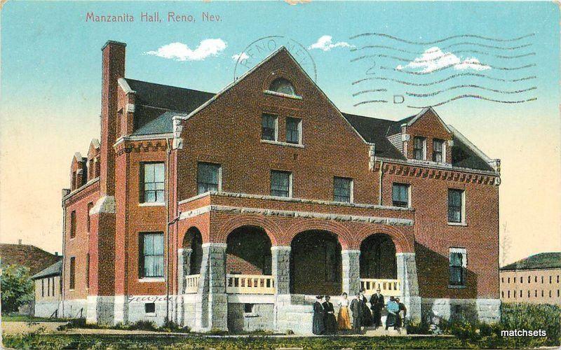 1909 Manzanita Hall Reno Nevada Pacific Novelty postcard 7255