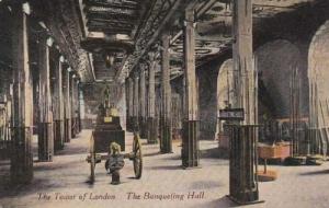 Tower Of London Banqueting Hall Antique Postcard