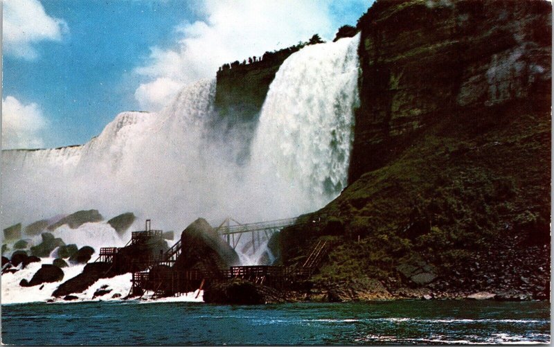 Bridal Veil Niagara Falls Scenic Landmark Niagara Falls New York Chrome Postcard 