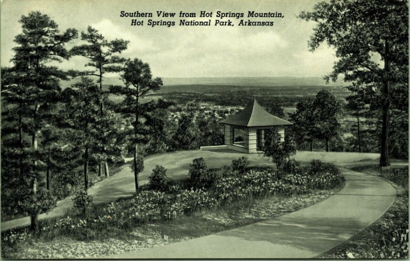 View from Hot Springs Mountain Hot Springs National Park Arkansas Postcard