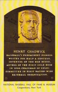 Henry Chadwick National Baseball Hall Of Fame & Museum Cooperstown New York
