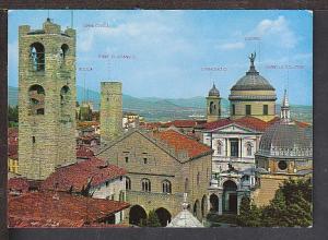 Panorama Bergamo Italy Postcard BIN 