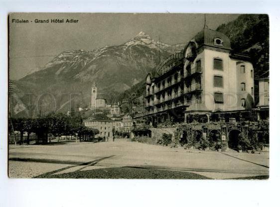 155774 SWITZERLAND FLUELEN Grand Hotel Adler Vintage postcard