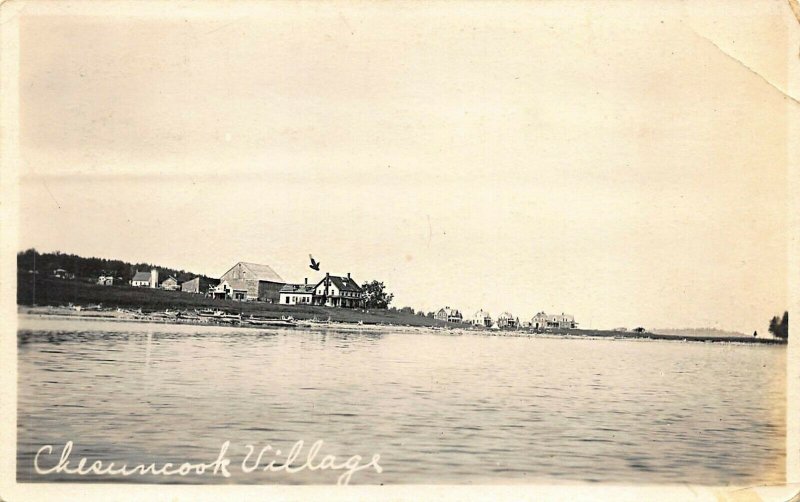 Chesuncook Village ME View From The Water Real Photo Postcard