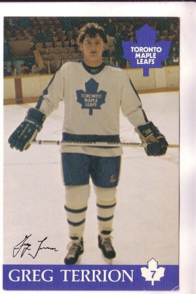 Toronto Maple Leafs, Greg Terrion # 7, Hockey Player 1980 - 88, Sports