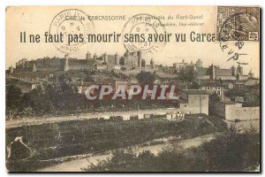 Old Postcard Cite Carcassonne North West General View