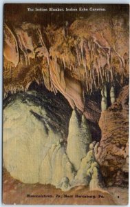 Postcard - The Indian Blanket, Indian Echo Cavern, Hummelstown, Pennsylvania USA