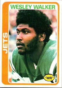 1978 Topps Football Card Wesley Walker New York Jets sk7303