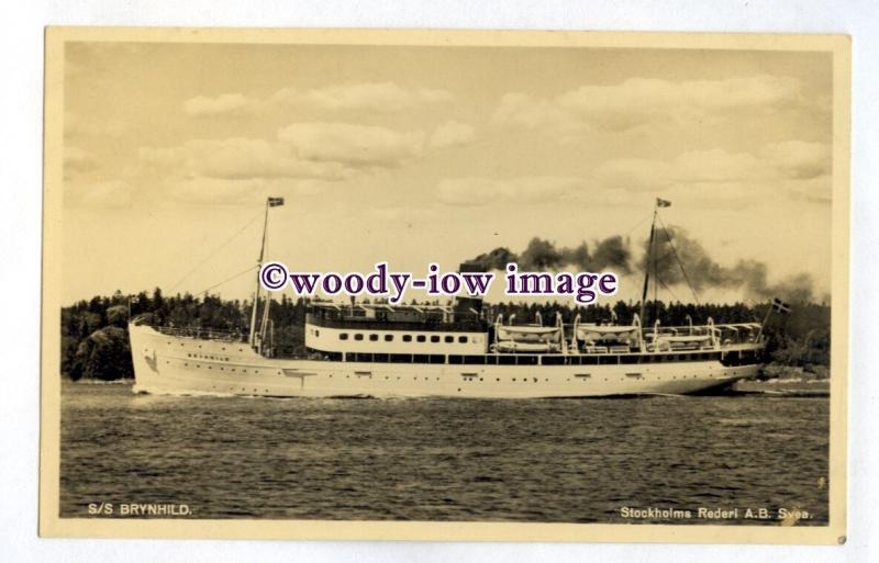 pf6313 - Swedish Svea Ferry - Brynhild , built 1914 ex Heimdall - postcard