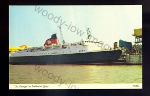 f2517 - British Rail Ferry - St George at Parkeston Quay - postcard