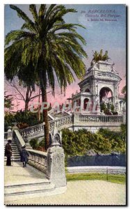 Old Postcard Barcelona Cassade del Parque