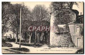 Laon Old Postcard Porte de Soissons and the leaning tower