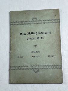 Antique Catalogue Leather and Rubber Belting Concord NH