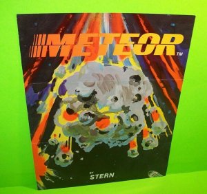 Meteor Pinball Flyer Original 1979 Flipper Game Science Space Age Artwork