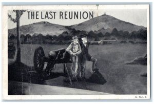 The Last Reunion Canon Firing Civil War G.A.R. Unposted Vintage Postcard