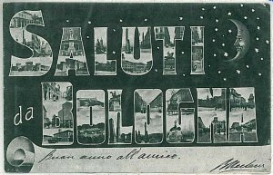 Vintage postcard: BOLOGNA City: GREETINGS!-