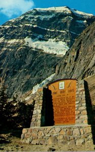 Canada Jasper National Park Mount Edith Cavell Memorial Plaque