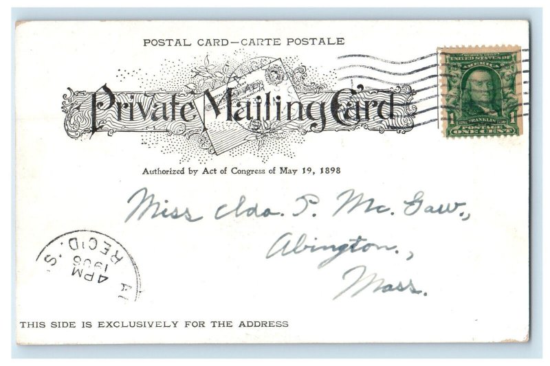 1906 Orange Picking in California CA Arlington MA PMC Unposted Postcard