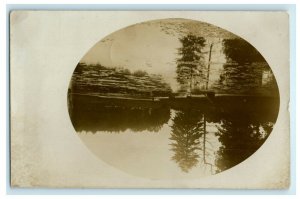 1913 Wilmington Ohio OH Mossy Lake Posted Antique RPPC Photo Postcard 