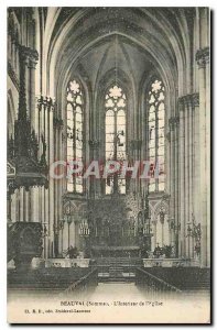 Old Postcard Beauvais Sum of Interior of the Church