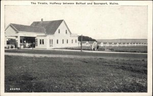 SEARSPORT ME The Thistle Between Belfast Searsport Old REAL PHOTO Postcard